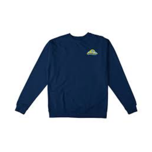 Anti-Hero Grimple Spaceship Earth Crewneck Sweater Navy
