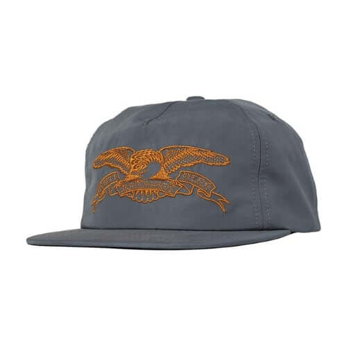 Anti Hero Basic Eagle SnapBack Hat Charcoal/Orange