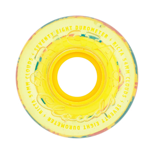 this is an image of Clear Splatter Clouds Ricta Wheels 78a