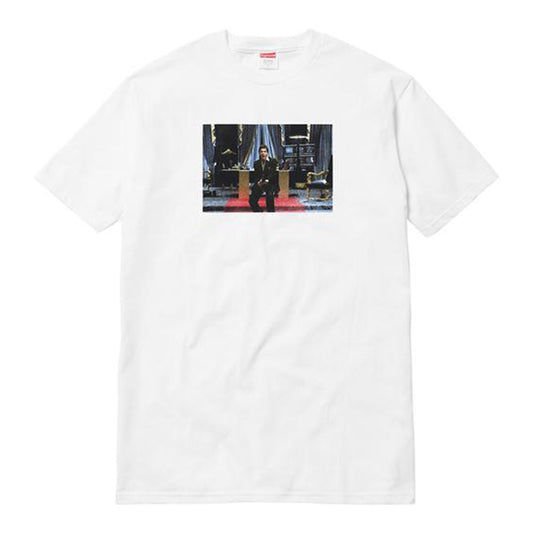 this is an image of Supreme T-Shirt Scarface Friend Logo