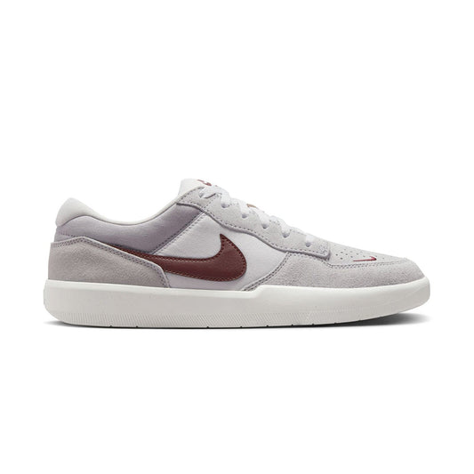 this is an image of Nike SB Force 58 "Platinum Tint Dark Red"