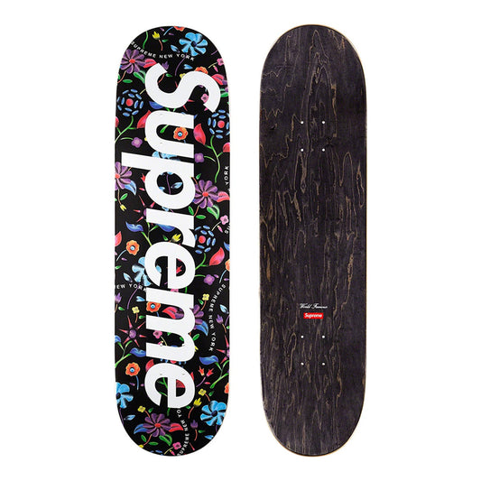 this is an image of Supreme Airbrushed Floral Skateboard Deck