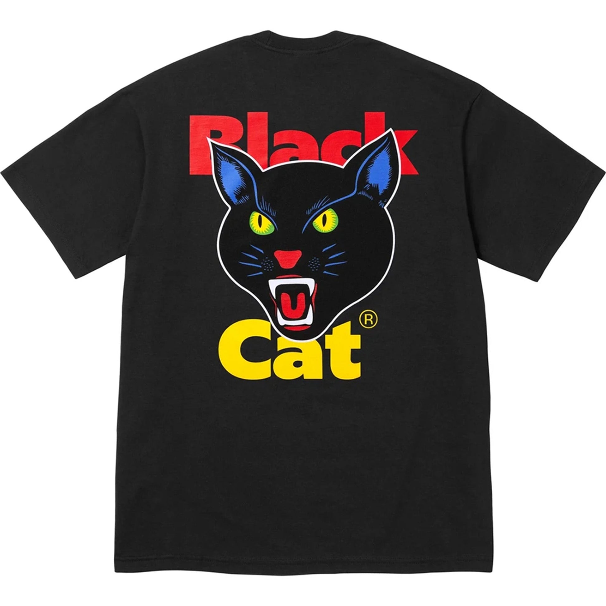 this is an image of Supreme Black Cat Tee