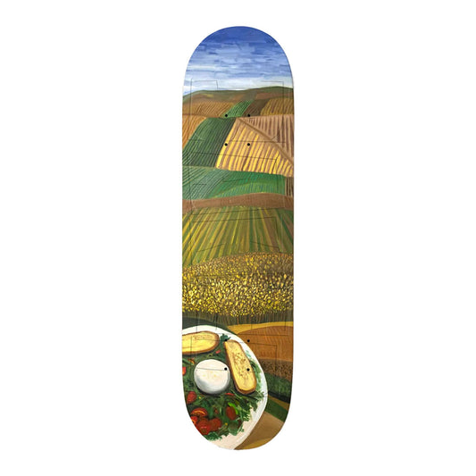 this is an image of Baker Skateboard Deck Jacopo Il Pranzo Twin Tail 8.38