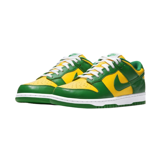 this is an image of Nike Dunk Low "Brazil"