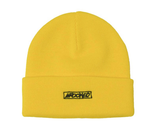 Krooked Moonsmile Script Beanie - Yellow