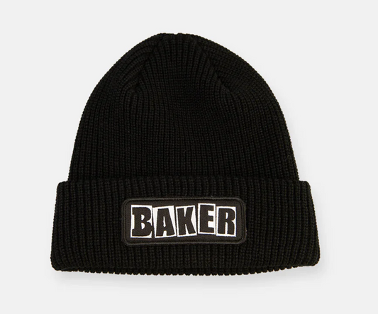 Baker Brand Logo Patch Beanie - Black