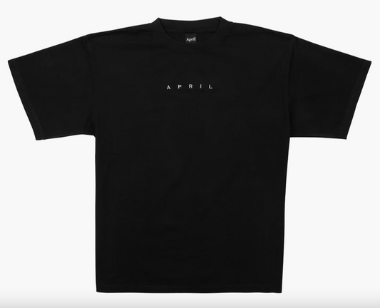 April EMB SS Tee Black
