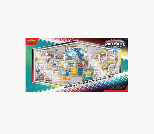 Prismatic Evolutions Lucario ex & Tyranitar ex Premium Collection (Sam's Club)