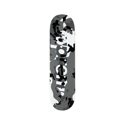 this is an image of Supreme Camo Logo Skateboard Deck