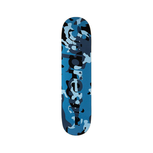 this is an image of Supreme Camo Logo Skateboard Deck