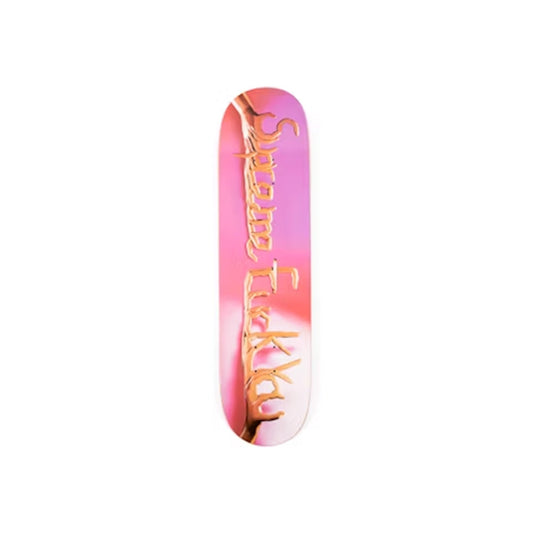 this is an image of Supreme Fuck You Skateboard Deck