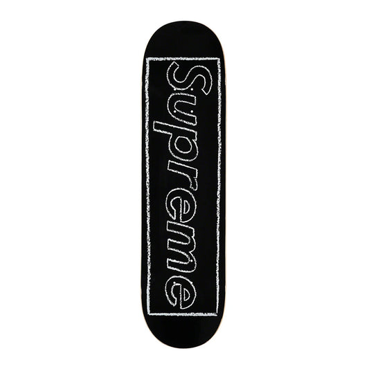 this is an image of Supreme Kaws Chalk Logo Skateboard Deck