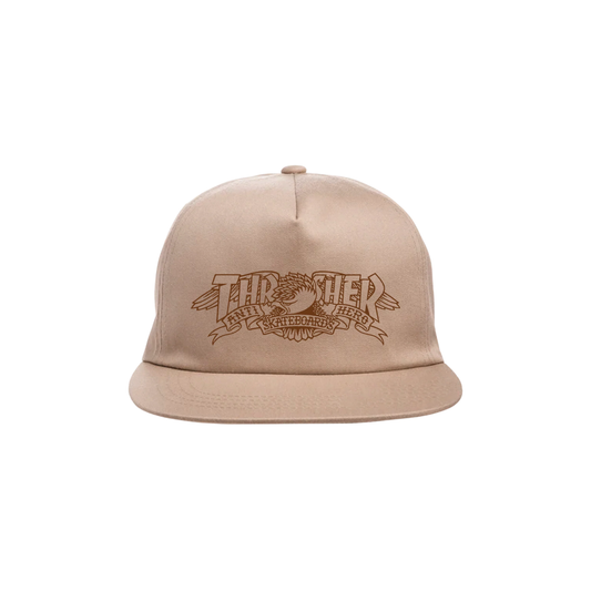 Thrasher X Anti-Hero Mag SnapBack Hat Khaki