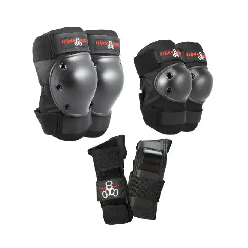 this is an image of Triple 8 Saver Series 3pk Pads Black