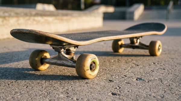 skateboard wheel replacement, worn skateboard wheels, skateboard wheel wear, new skateboard wheels, skateboard maintenance