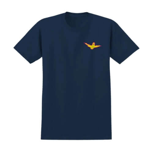 Krooked SS Tee Bird Lightning Navy/Yellow/Magenta