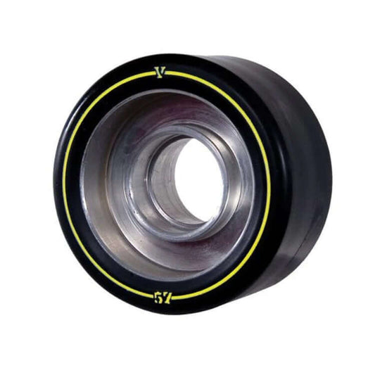 this is an image of Radar Wheels “Varsity Plus” Black 57mm 101a 4pk