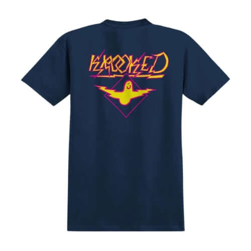 Krooked SS Tee Bird Lightning Navy/Yellow/Magenta