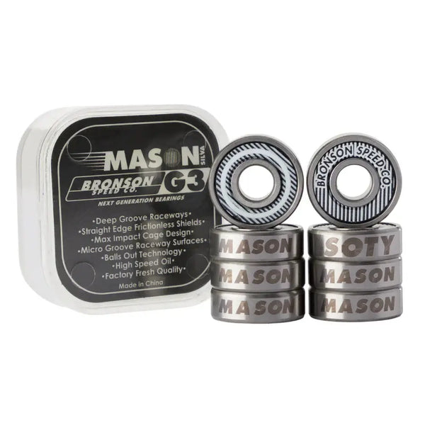 this is an image of Mason Silva G3 Bronson Skateboard Bearings