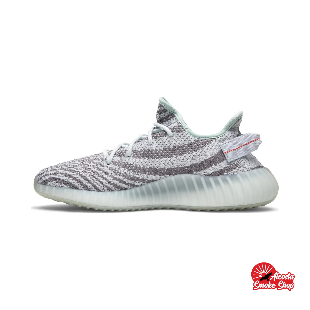 this is an image of Adidas Yeezy Boost 350 V2 "Blue Tint"
