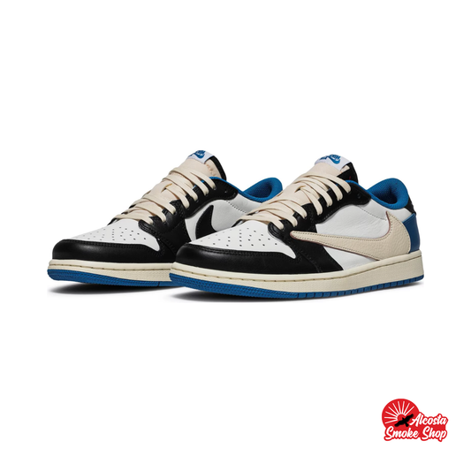 this is an image of Air Jordan 1 Low Travis Scott "Fragment"