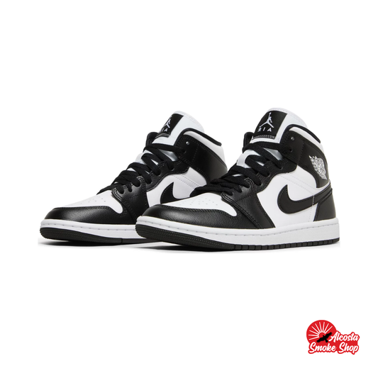this is an image of Air Jordan 1 Mid "Panda" (Women's)