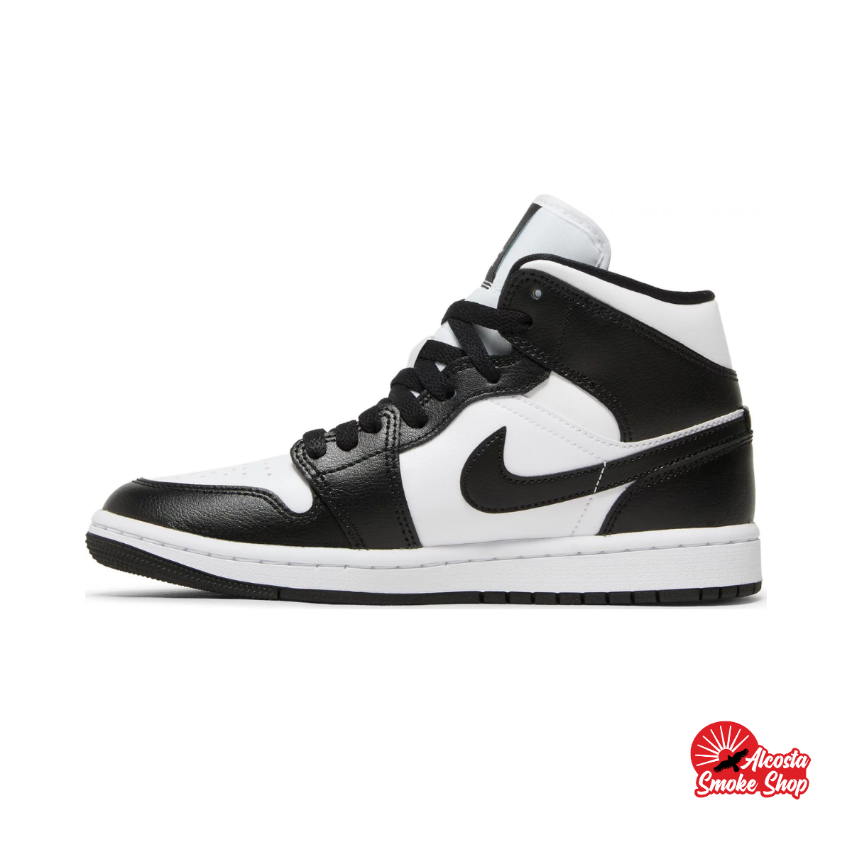 this is an image of Air Jordan 1 Mid "Panda" (Women's)