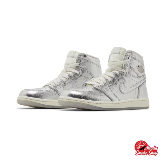 this is an image of Air Jordan 1 Retro High OG "Chrome" (Women's)