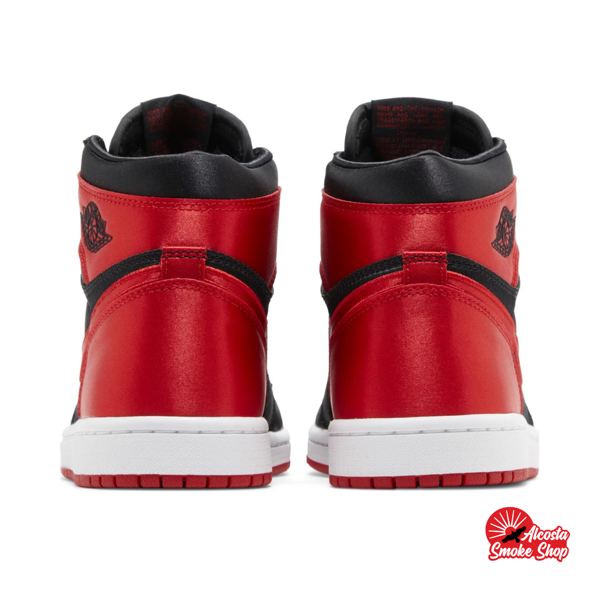 this is an image of Air Jordan 1 Retro High OG "Satin Bred"