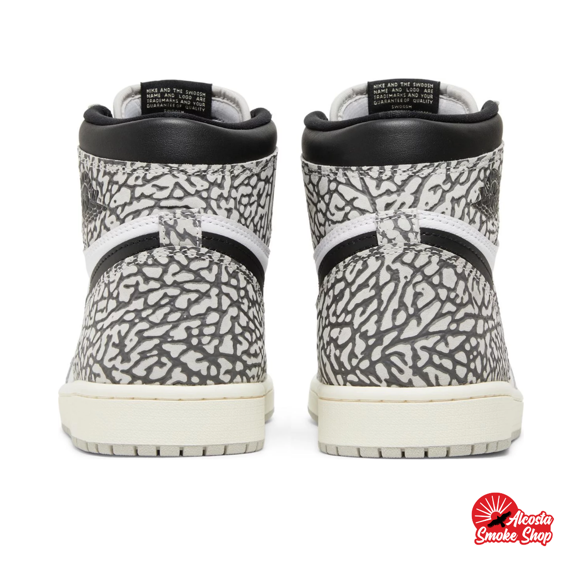 this is an image of Air Jordan 1 Retro High "White Cement"