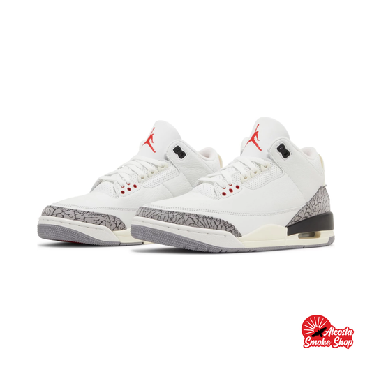 this is an image of Air Jordan 3 "White Cement"