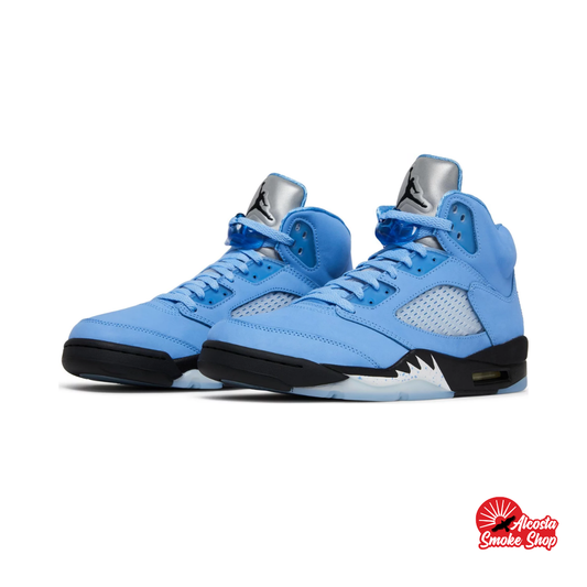 this is an image of Air Jordan 5 Retro SE "UNC"