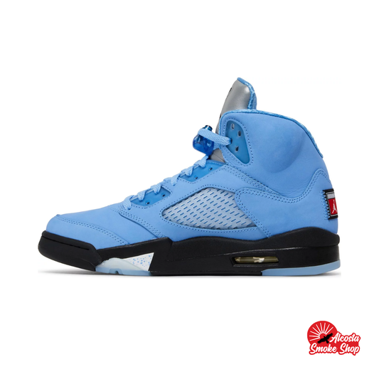 this is an image of Air Jordan 5 Retro SE "UNC"