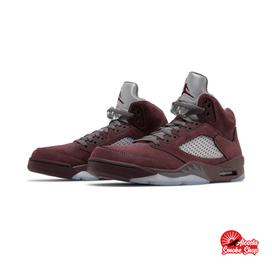 this is an image of Air Jordan 5 Retro "Burgundy"