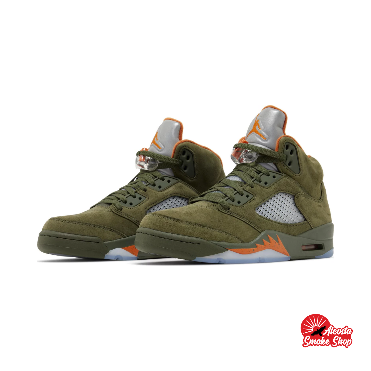 this is an image of Air Jordan 5 Retro "Olive"