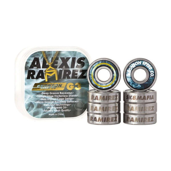 this is an image of Alexis Ramirez G3 Bronson Skateboard Bearings