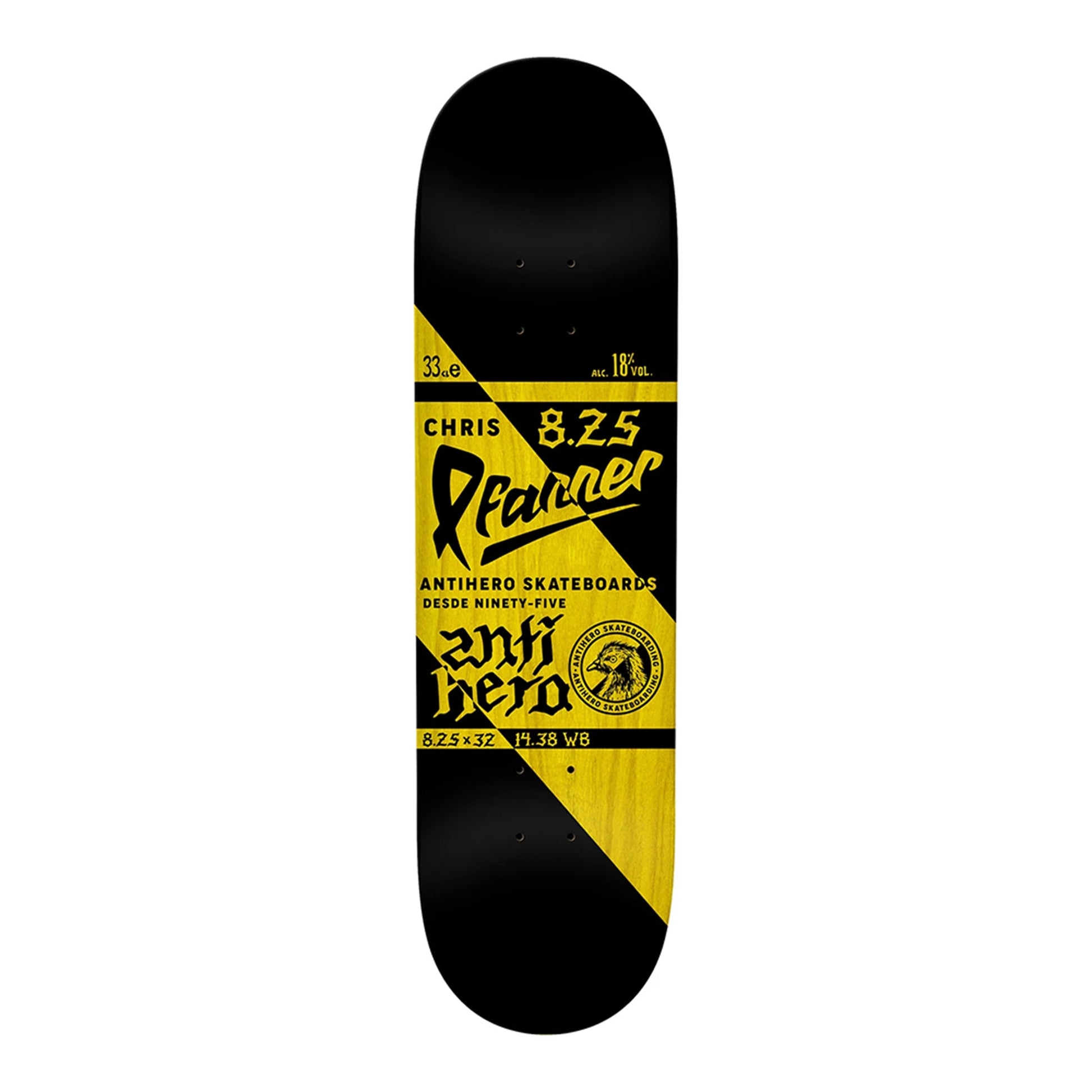 this is an image of Anti Hero Skateboard Deck Pfanner Refrescos