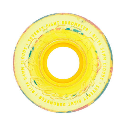 this is an image of Clear Splatter Clouds Ricta Wheels 78a