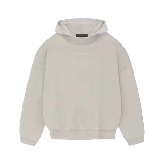 this is an image of Essentials Fear of God Hoodie “Silver Cloud”