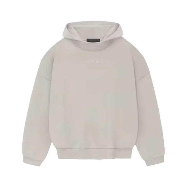 this is an image of Essentials Fear of God Hoodie “Silver Cloud”
