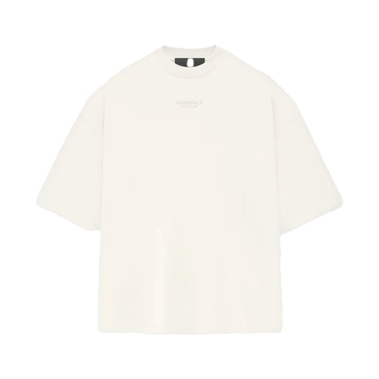 this is an image of Essentials Fear of God Logo Appliquéd Cotton Blend Jersey Tee “Cloud Dance”