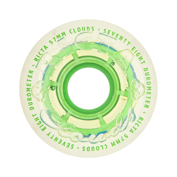 this is an image of Clear Splatter Clouds Ricta Wheels 78a