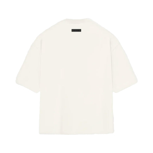 this is an image of Essentials Fear of God Logo Appliquéd Cotton Blend Jersey Tee “Cloud Dance”