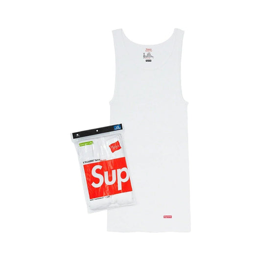 this is an image of Supreme x Hanes 3 Tagless Tanks