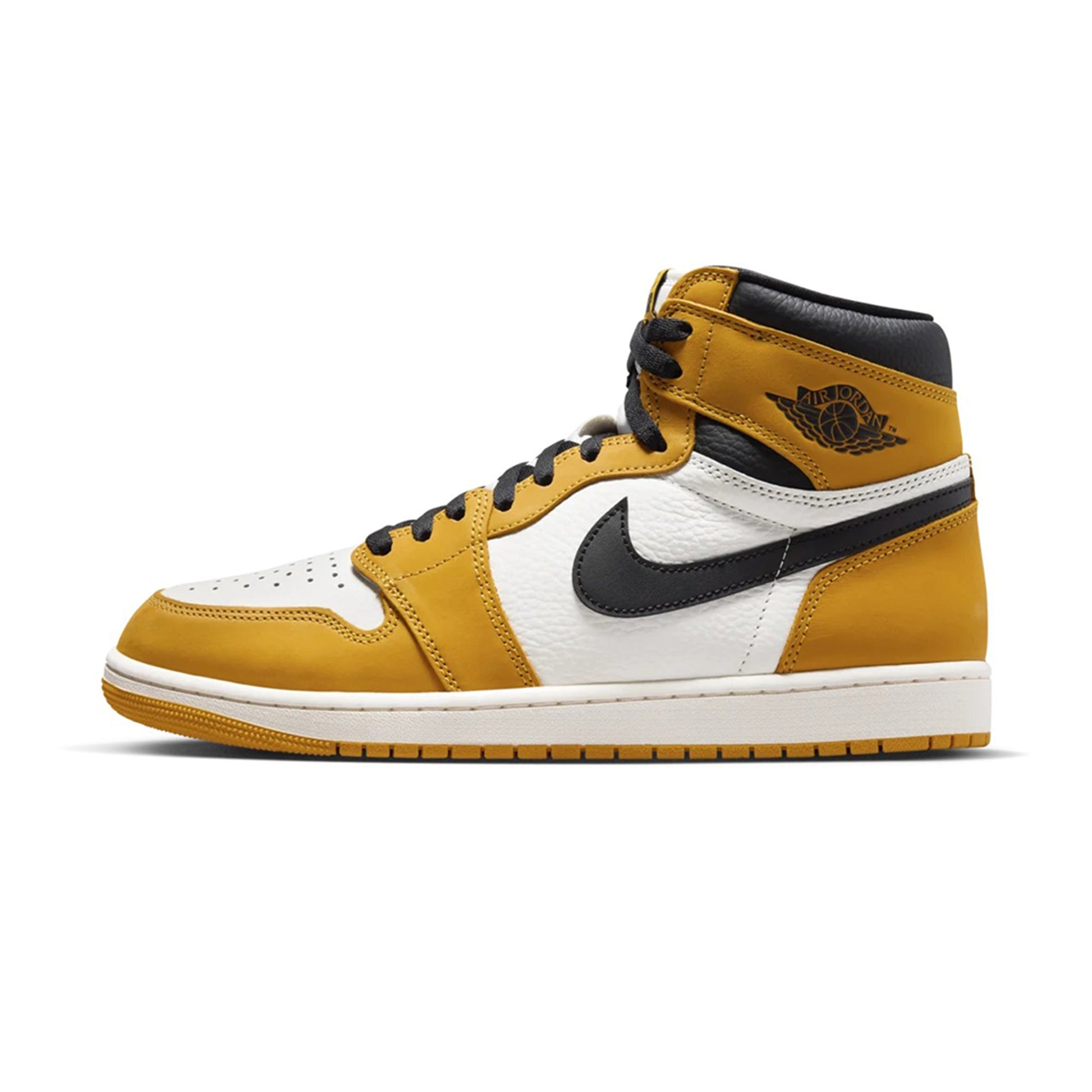 this is an image of Air Jordan 1 Retro High OG "Yellow Ochre"