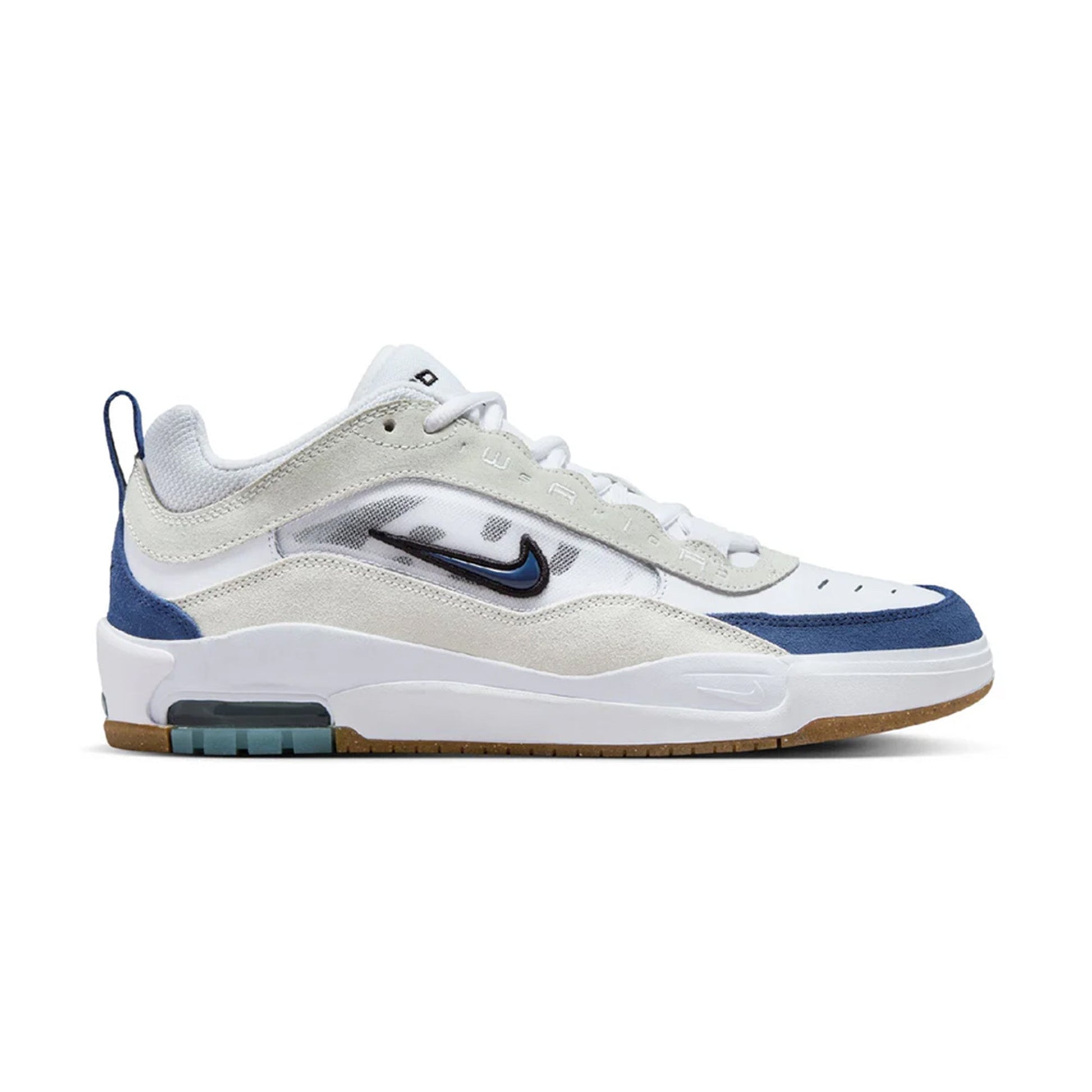 this is an image of Nike SB Air Max Ishod Wair " Summit White Navy "