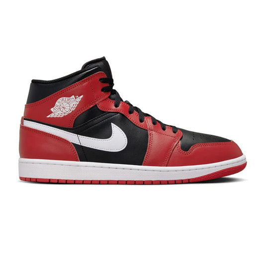 this is an image of Air Jordan 1 Mid "Gym Red Black White (2024)