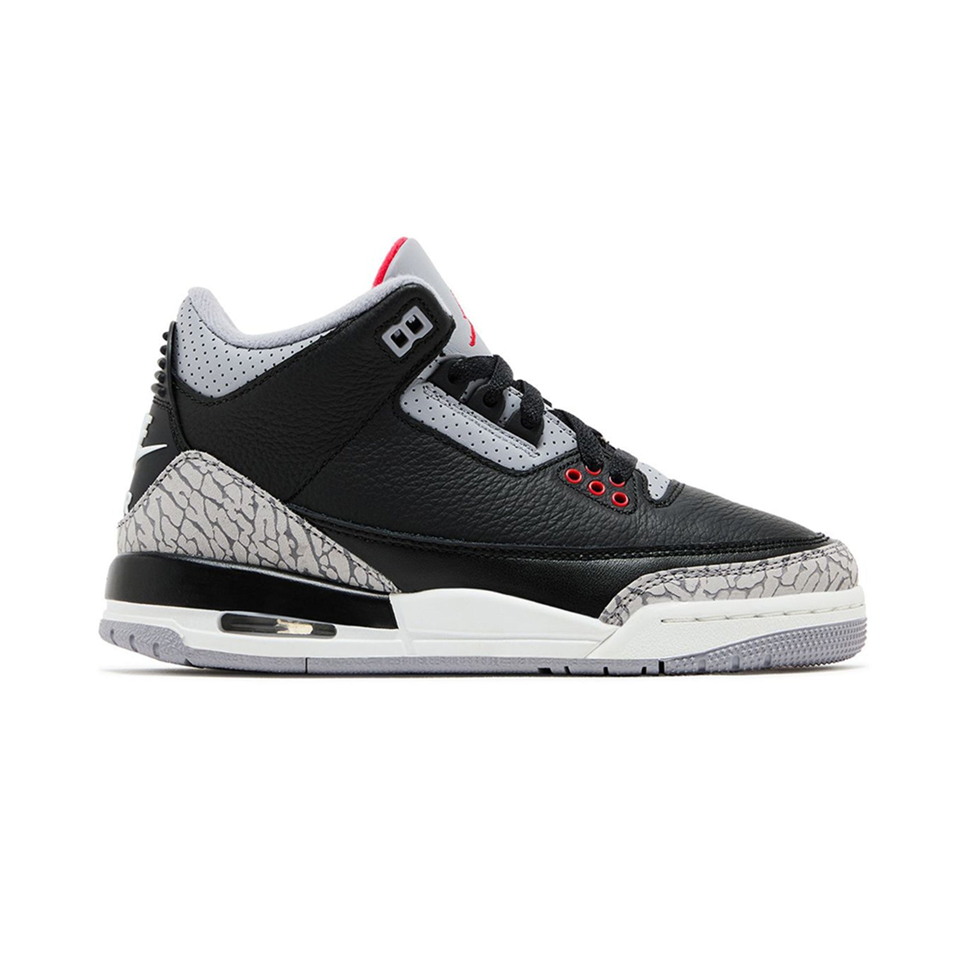 this is an image of Jordan 3 Retro 'Black Cement" (2024) (GS)