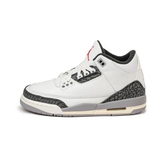 this is an image of Jordan 3 Retro "Cement Grey" (GS)